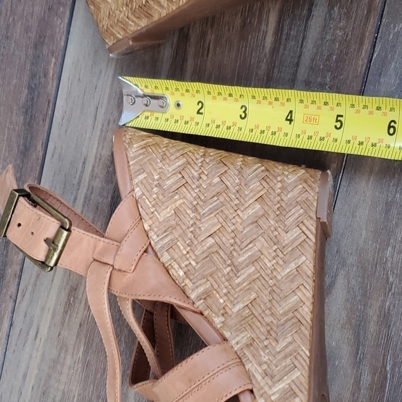 Jessica Simpson Julita strappy leather high wedge sandals shoes - Picture 11 of 11